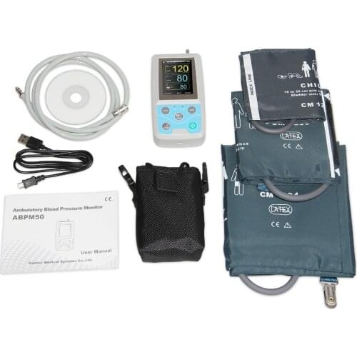ABPM50 Software adult cuff CONTEC 24 hours Ambulatory Blood Pressure Monitor ,NIBP