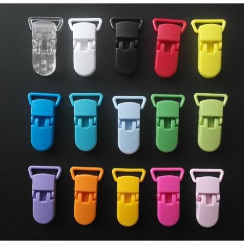 Free Shipping 30pcs/Lot 20mm Width SUTOYUEN D shape Plastic Pacifier Clips,Plastic Clamp Soother /Dummy /Teether Suspender Clip