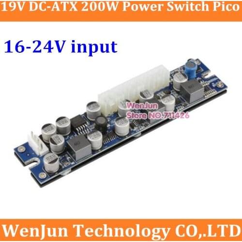 16-24V DC DC ATX Peak PSU 19V 200W Pico ATX Switch Mining PSU 24pin MINI ITX DC to ATX PC Power Supply For Computer