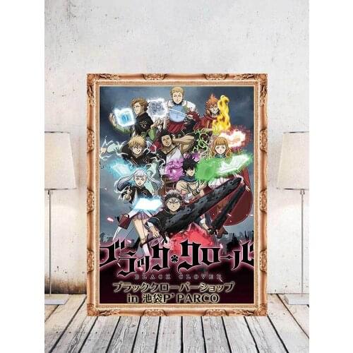 Home Decor Black Clover Prints Painting Japan Animation Pictures Wall Art Modular Aesthetic Canvas Poster Bedside Background