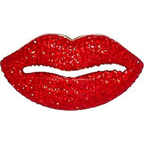 Lipstick wholesale decoratiove rhinestone brooch for wedding decoration