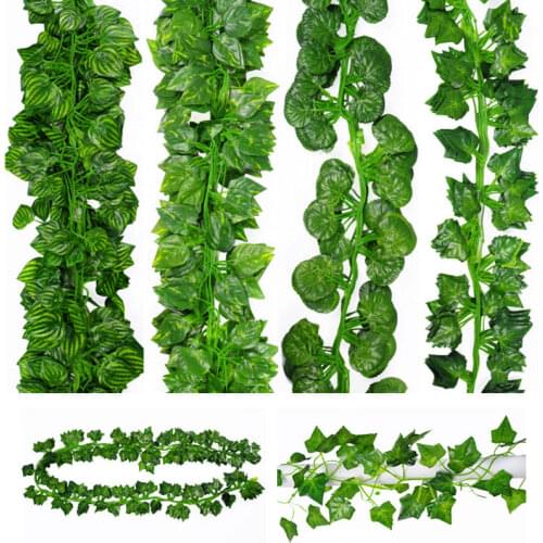 200cm simulation Creeper Green Plants for weeding home garden window stairs decoration plastic artificial Vines ratten plant Ivy