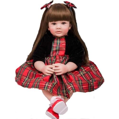 60cm Silicone Reborn Toddler Toy 24" Lifelike Vinyl Princess Girl Baby Doll High Quality Birthday Gift Play House Toy