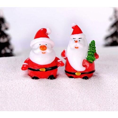 Santa Claus Snowman DIY Miniature Figurine Xmas Garden Decor Micro Landscape