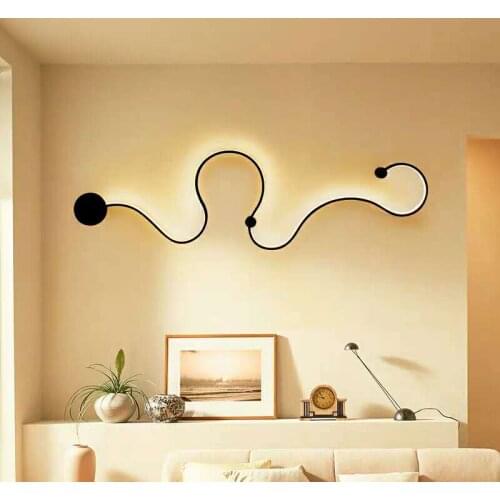 Novel led wall lamp art deco gold wall light Living room Bedroom neon led wall light Nodic Design novelty led wall lamp