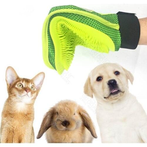 Cat Pet Dog Fur Grooming Groom Glove Mitt Brush Comb Massage Bath Hair Removal Gloves Combs