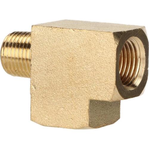 Street Pipe Adapter Durable Tee Brass Pipe Fitting Solid for Auto Modification