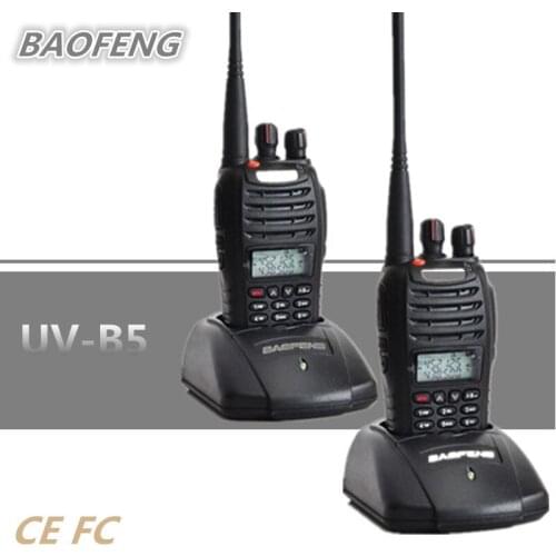 2PCS BAOFENG UV-B5 Walkie Talkie UHF VHF Portable CB Radio 99CH Mobile Transceiver Ham Radio Comunicador FM VOX+ Earpiece