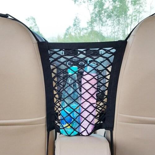 Portable Car Between Seat Elastic Mesh Net Bag Holder Pocket Auto Accessories Car Interior Accessories