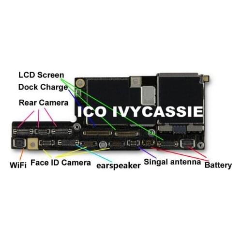 For iPhone X FPC Connector LCD/Touch/Charger Dock/Rear Camera/Front Cam Face ID/Wifi/Earpiece/Signal Antenna/Battery/Power On