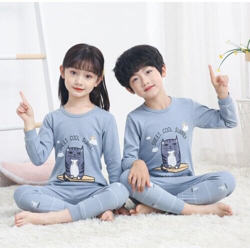 Winter Children Christmas Pajamas Clothing Set Boy Girl Cartoon Sleepwear Suit Cotton Pyjamas Kids Pijamas Infantil Baby Clothes