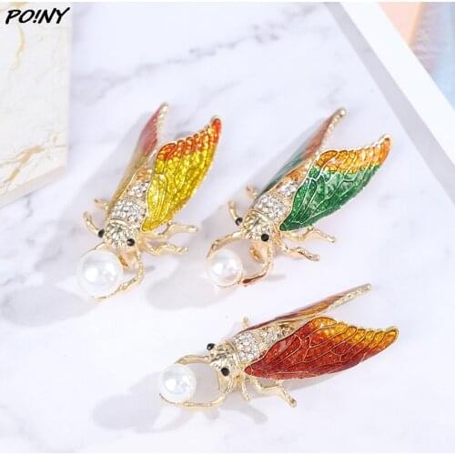 1Pcs Insect Cicada Enamel Pin Fashion Bugs Beetle Brooches Jewelry Women Brooch Jewelry Gift For Women