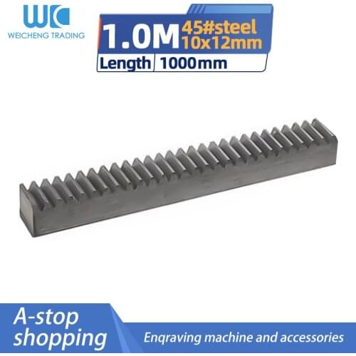 1pcs Spur Gear rack standard size for M1-10*12 length 1000mm rack Precision rack (straight teeth) cnc machine