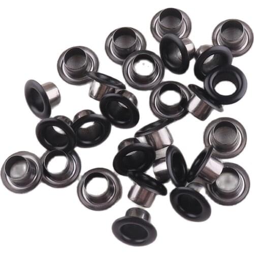 100 sets Metal Eyelets black 5*10mm With Grommets for Leathercraft Belt Cap Bag Tags ClothesDIY Scrapbooking Shoes Accessories