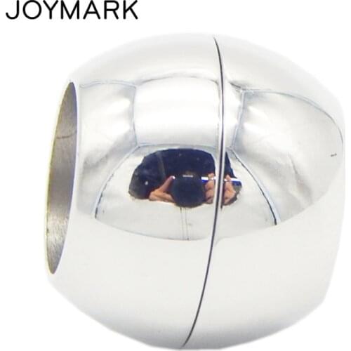 2mm-6mm Hole 5 Sizes Stainless Steel Round Ball Magnetic Clasps For DIY Leather Cord Bracelets Necklaces Jewelry 20pcs BXGC-121