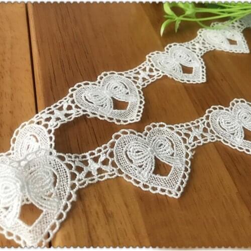 20 Yards 3.8cm wide Polyester Lace Trims Costume Trimmings Applique Water Soluble Embroidery Lace DIY Crafts Sewing Lace
