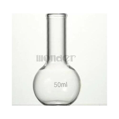 50ML Single Long Neck Flat Bottom Flask Thermostability For Laboratory