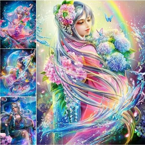 5D DIY Diamond Painting Flower Fairy Full Drill Square Mosaic Art Embroidery Handmade Hobby Cross Stitch Kits Home Decor picture