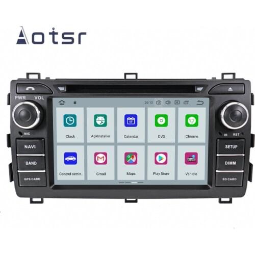 Android 9.1 IPS GPS Navigation Car DVD Player For Toyota Auris 2013 2014 2015 Head Unit Multimedia Player Tape Recorder