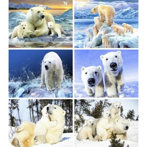 AZQSD Diamond Embroidery Bear Animal Diamond Painting Full Square Diy 5d Picture Of Rhinestones Gift Art Crafts Home Decor