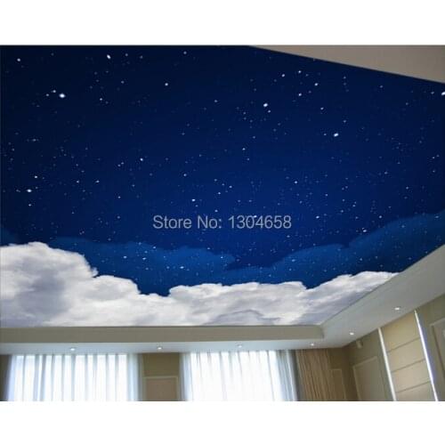 Free shipping custom- woven wallpaper 3d Star Ceiling personality living room bedroom wallpaper Star