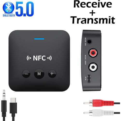 Bluetooth Receiver Transmitter BT 5.0 TF Card Stereo 3.5mm Jack AUX RCA Wireless Bluetooth Audio Adapter For TV Car Headphone