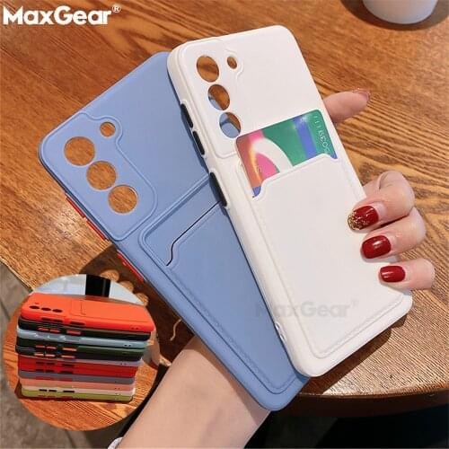 Luruxy Shockproof Bumper Case For Samsung A72 A52 A42 A12 A32 A51 A71 S21 Plus S20 FE Note 20 Ultra Soft Cover With Card Holder