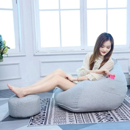 Lazy Sofa Chair Cover (No Filler) ,Adults Kids Home Decor Soft Comfy Seat Sofa Couch Cover Lazy Lounger Chair