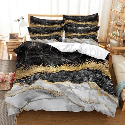 Black Green Pink Bedding Set Colored Marble Duvet Cover Set 3d Bedding Digital Printing Bed Linen Queen Size Bedding Sets