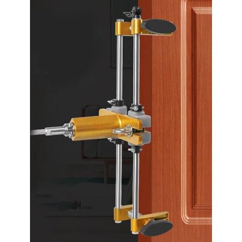 Wood Door Slotter Set Keyhole Opener for Woodworking Open Lock Hole Device Tungsten Steel Cutter Head for Door Thicknes 3.5-10cm