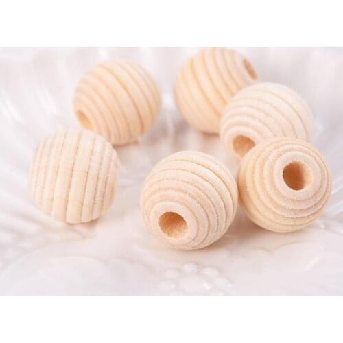20-100Pcs 13/20mm Wood Beads Loose Spacer Eco-Friendly Natural-Color Wooden Loose Beads for Jewelry Making DIY Accessories