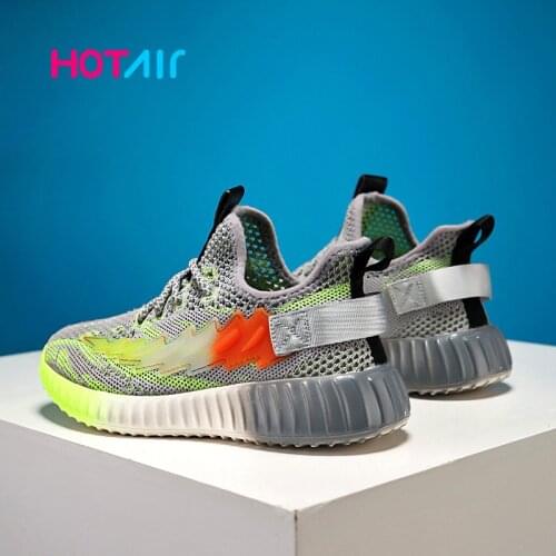 Kids Sport Shoes For Boys Mesh Lightweight Sneakers Boys Girls Casual Lace-Up Trainers Children Breathable Shoes Boy 2021