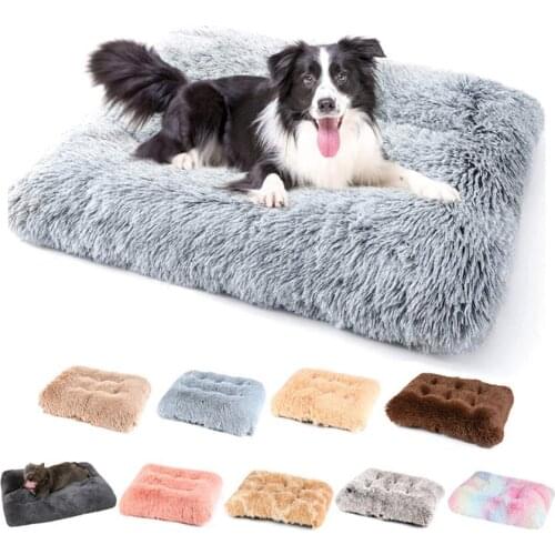 Long Plush Dog Bed Soft Dog Mat Pet Blanket For Small Large Dogs Cat Bed Mat Chihuahua Sofa Sleeping House Cushion Pet Supplies