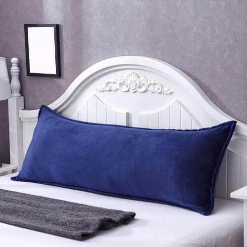 Flannel Double Pillow Case Winter Warm Comfortable Long Bed Home Decorative Pillow Cover Household Supplies For Christmas Gift