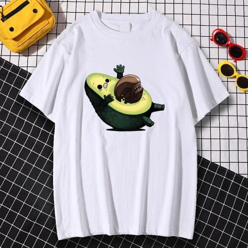Cute Avocado Fashion Street Prints Tshirts Men Crewneck Fashion T Shirts Loose Comfortable Short Sleeve Shirt New Tops Mens New