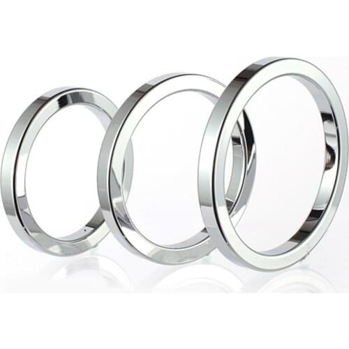 Thick Metal Cock Ring Cockring Sex Toy for Men Delayed Ejaculation Casing Lock Delay Rings stainless steel latch-20