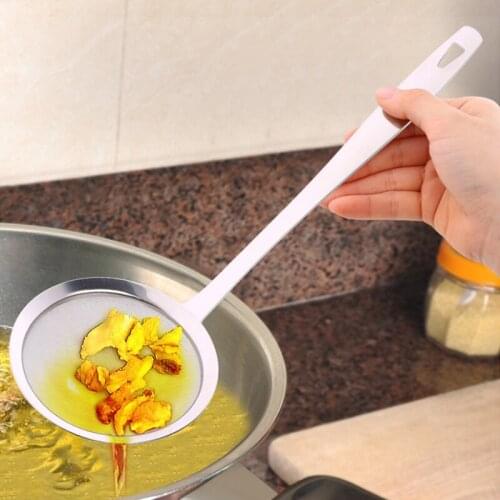 Oil Spoon Round Network Stainless Steel Colander Spoon Filter Oil Filter Grid Scoop
