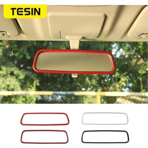 TESIN Interior Mouldings for Jimny JB74 Car Interior Rearview Mirror Decoration Stickers for Suzuki Jimny 2019+ Accessories