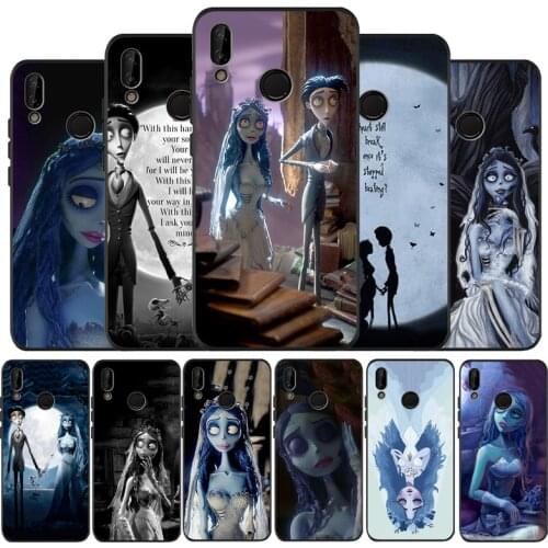 Tim Burtons Corpse Bride black Silicone soft Case For Huawei P40 P30 P20 P10 P9 Lite Pro 2019 P smart Y6 Y9 2018 Back cover