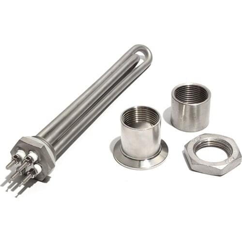 1 Inch BSP/DN25 304SUS Heating Element for Boiler Steam Water Heater 110V/240V/380V 1.5KW/2.5KW/3.6KW/4.5KW with Accessories