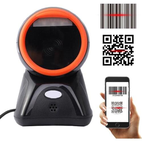 Barcode Scanner Desktop USB Omnidirectional barcode scanner 1d 2d qr code reader barcode reader Desktop for Supermarket Store