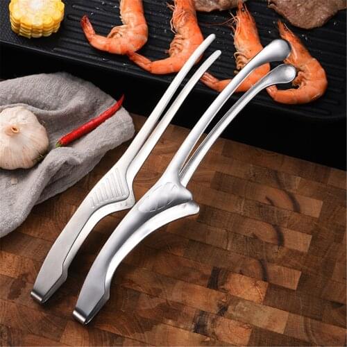 Stainless Steel Barbecue Tong Food Baking Cooking Clip Metal BBQ Tongs Multipurpose Buffet Food Clip Kitchen Gadgets BBQ Tools