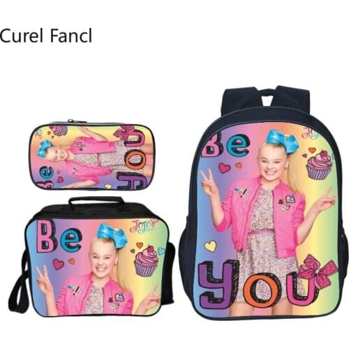 New 3Pcs/Set Pop Star Kids Baby School Bags For Teenage Girls Daily Backpack Casual Travel Shoulder Bags Children Bookbag