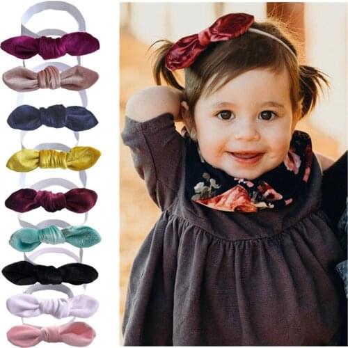 New girl hair ring, cute baby hair with elastic velvet, cute bow baby headdress