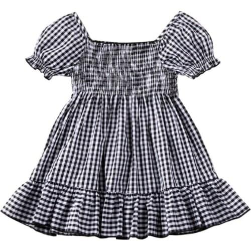 1-5Years Toddler Kids Baby Girls Dress Summer Ruffle Dress Short Sleeve Party Dresses