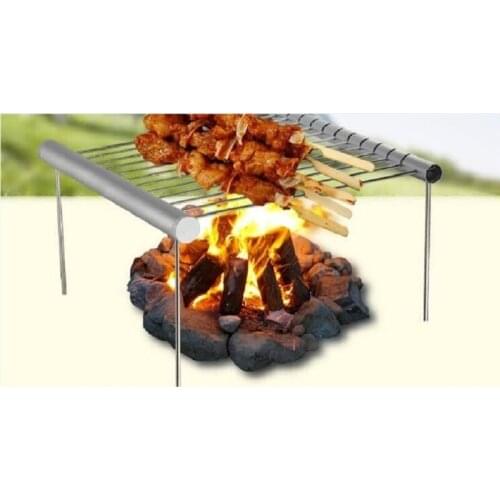 Portable Stainless Steel BBQ Grill Folding BBQ Grill Mini Pocket BBQ Grill Barbecue Accessories For Home Park Use