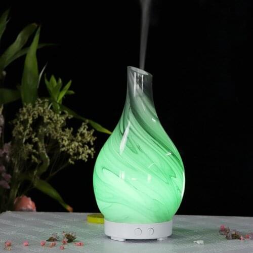 7 color 3D Glass Aromatherapy Essential Oil Diffuser Changing Night Light Mist Maker Air Humidifier For Home Office