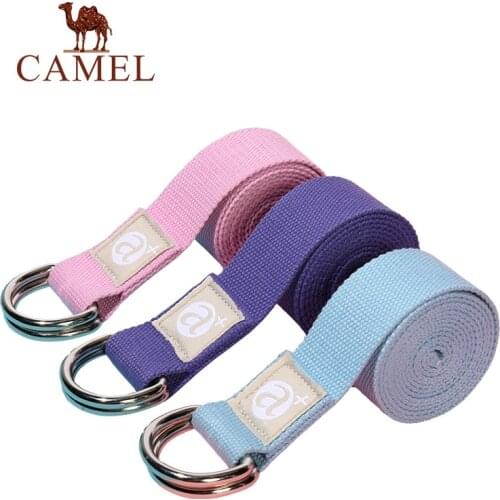 CAMEL Yoga Rope Stretch Strap Multi-Colors D-Ring Belt Fitness Exercise Gym Leg Resistance