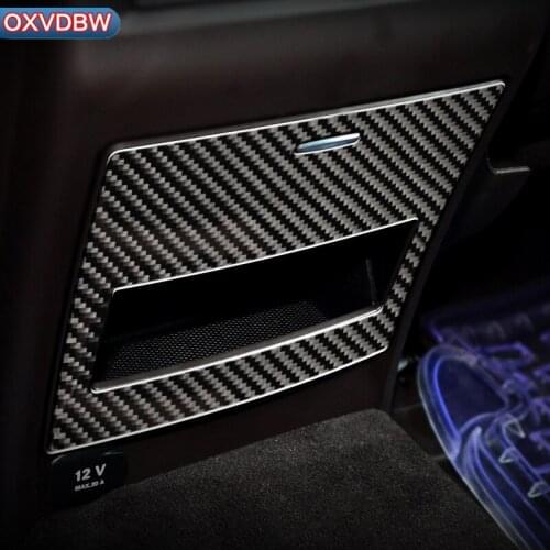 Interior Carbon Fiber Rear Storage Box Decoration Car Stickers For Mercedes ML 2012-2016 GL 2013-2016 GLS 2016-2018GLE 2015-2018