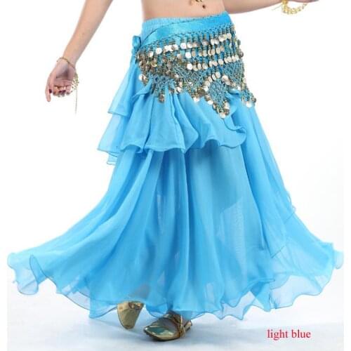 HOT SELLING BELLY DANCE SKIRT GOLD TRIM WITH SEQUINS #SK19